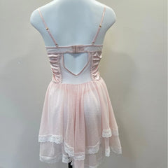 LIZAKOSHT  -  Vintage Lingerie Sexy Maid Nightgown Uniform Seduction Maid Cosplay Uniform Women's Sleepwear Strap Mesh See Through Nightgown