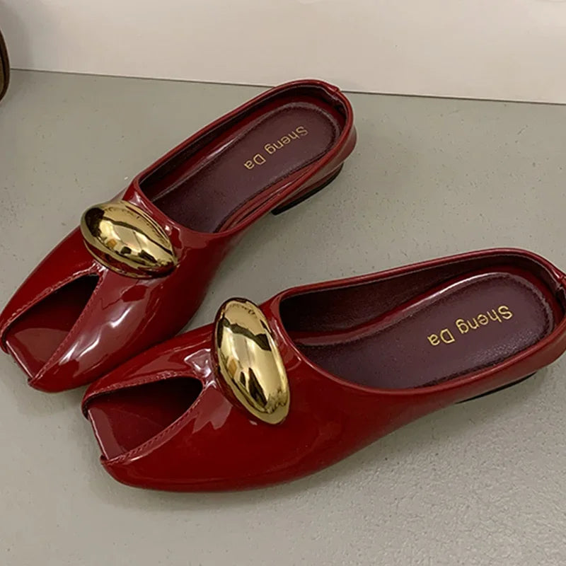 LIZAKOSHT  -  Summer Women Flats Slippers Classic Casual Mules Shoes Designer Fashion Sandals 2025 Brand Slides Walking Home Mujer Zapatillas