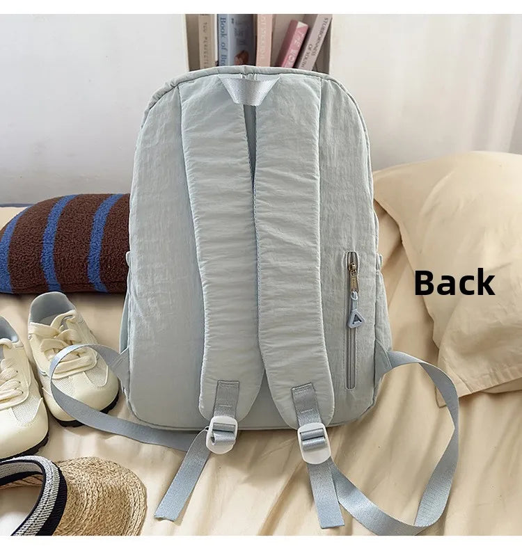 LIZAKOSHT  -  Junior High School Girl Backpack Summer New College Style Bow School Backpack Fashion Candy Colored Pleated Backpack School Bag