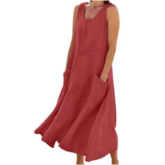 LIZAKOSHT  -  Women Clothing Streetwear Vestido De Festa Vintage Summer Dress for Women Long Dress Loose Fashion Clothes Casual Elegant