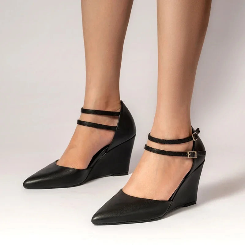 LIZAKOSHT  -  Wedges Pumps Stiletto Sandals Women Shallow Mary Jane Shoe Brand Designer Shoes Pointed Elegant High Heels Mule Shoes Ladies