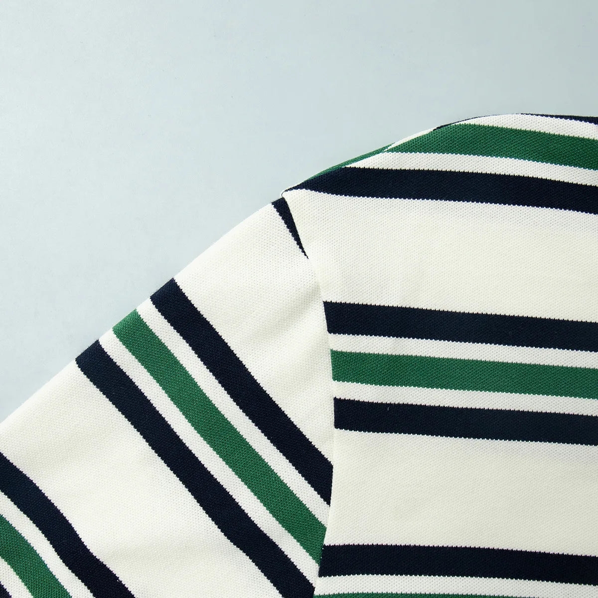 LIZAKOSHT  -  Women Summer Short Sleeve T Shirts Polo Neck Striped Design 95% Cotton Tees Summer Tops For Women Clothes