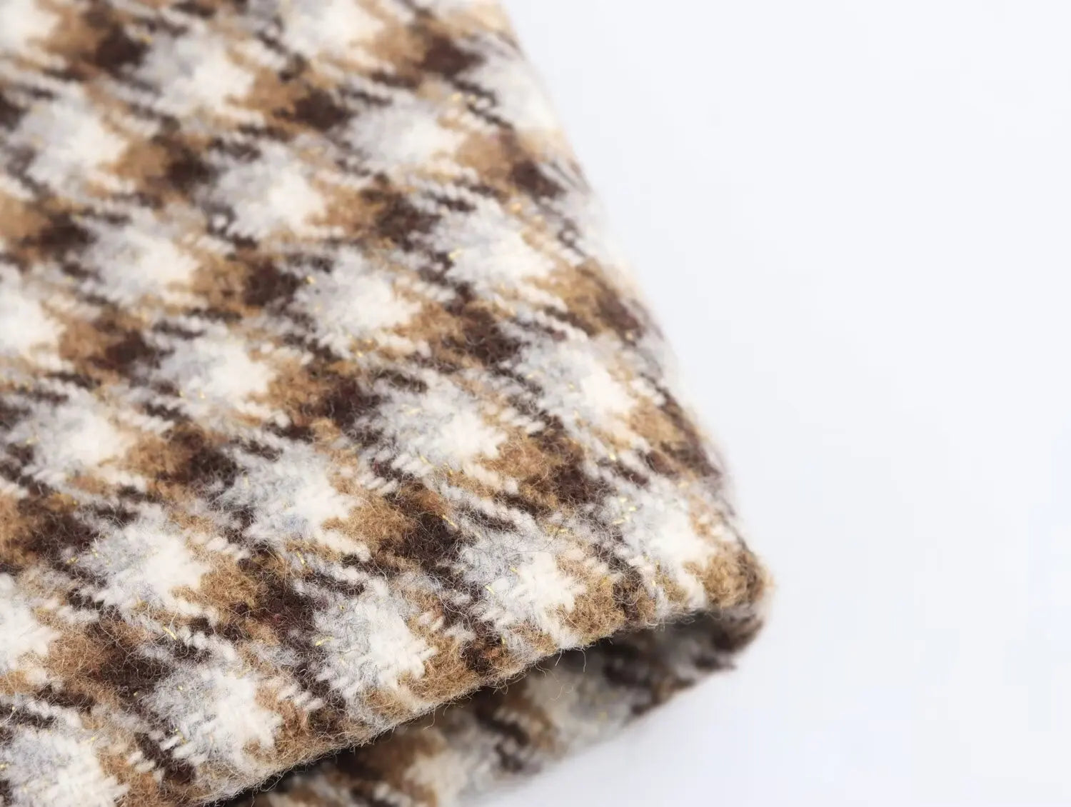 LIZAKOSHT  -  Double Breasted Plaid Pattern Woolen Overcoat Women Fashion Lapel Long Sleeve Loose Coats Lady Winter Daily Commute Coat