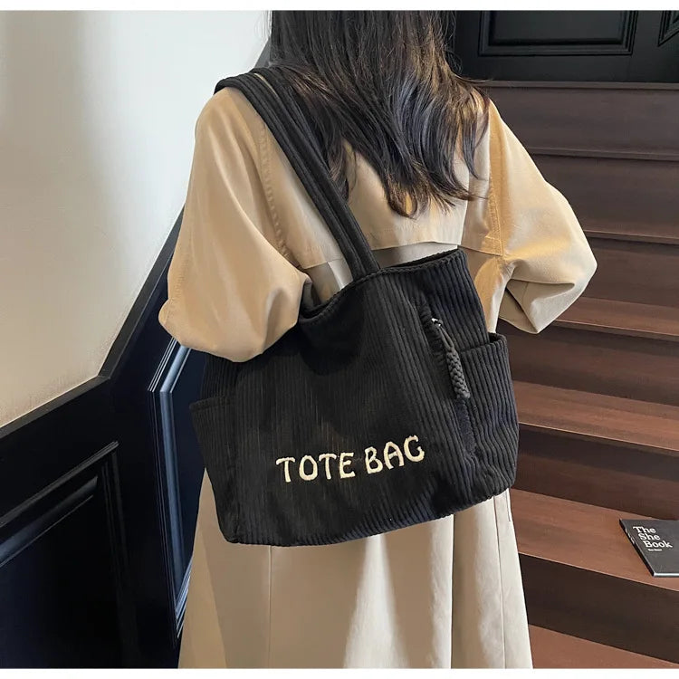 LIZAKOSHT  -  Versatile Large Capacity Top Handle Bag Stylish Plush Tote Bag High End Fashionable Shoulder Bag
