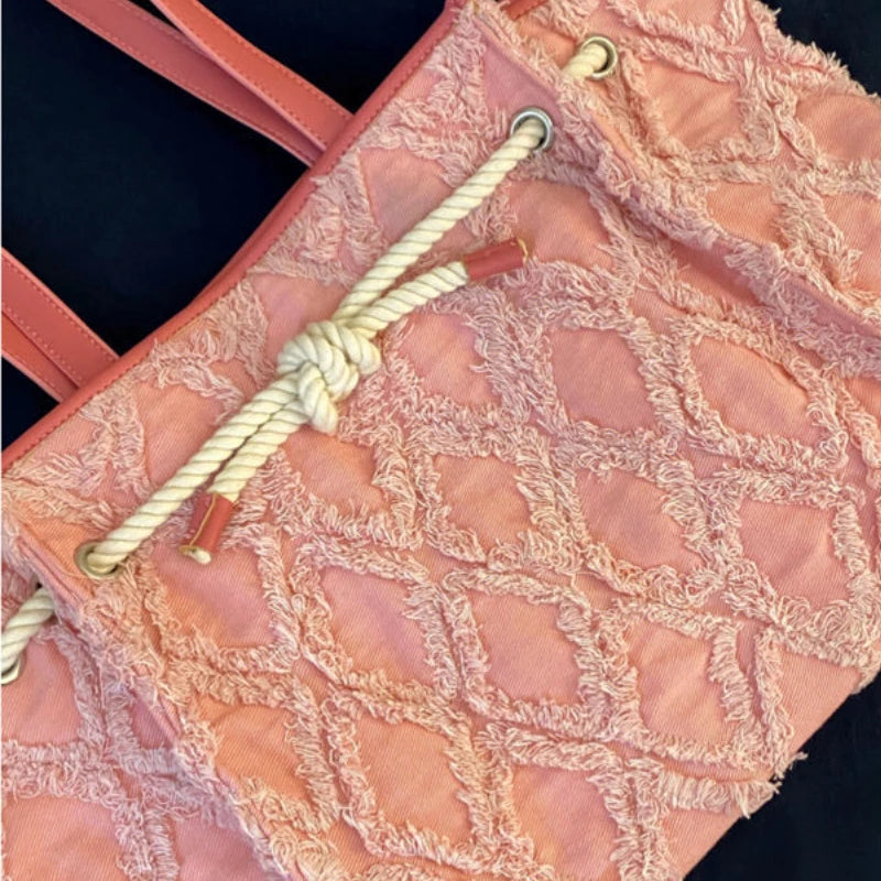 LIZAKOSHT  -  Luxury Design Fashion Sweet Women Handbags Streetwear All Match Shoulder Underarm Bag New Y2k Drawstring Tote Bags High-capacity