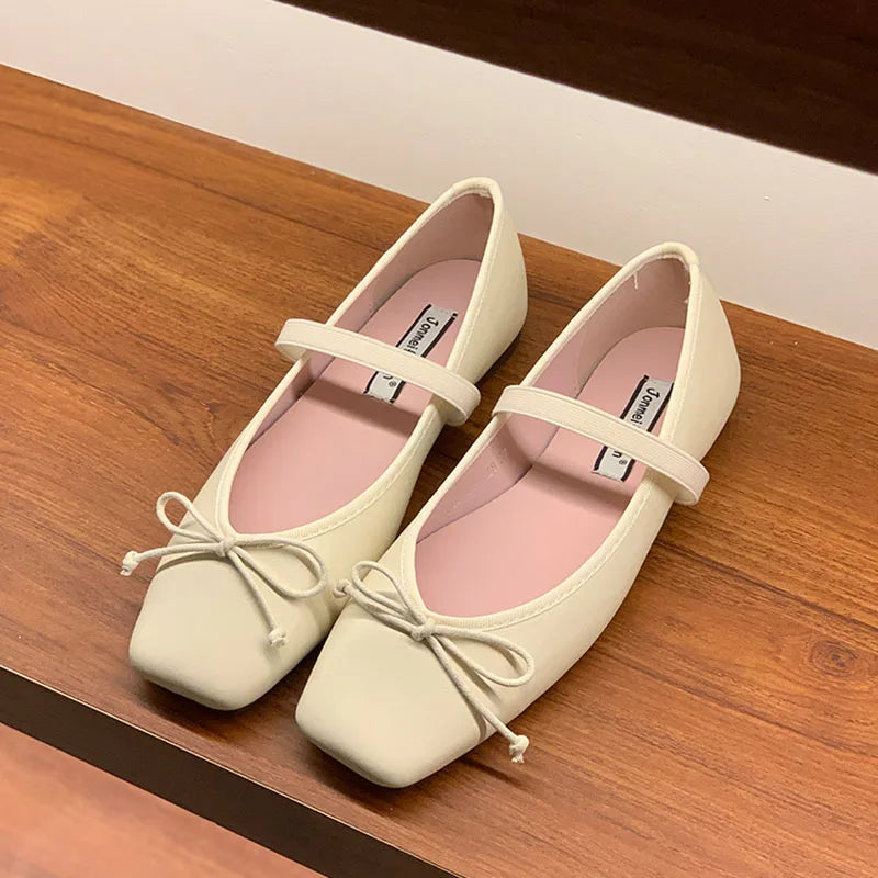 LIZAKOSHT  -  Spring New Candy Color Women Flat Shoes Fashion Round Toe Ladies Elegant Mary Jane Shoes Soft Ballerina Shoes New Woman