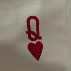 LIZAKOSHT  -  Queen of Hearts Letter T Shirts Female White Loose Cotton Tops Short Sleeve Casual Shirt Women Graphic Tees Female Clothing