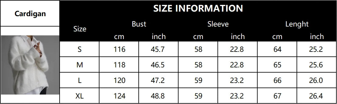 LIZAKOSHT  -  Knit Cardigan Sweater for Women Fashion Casual Single-breasted Long Sleeve Top 2025 Autumn Winter Women's Sweater Korean Style