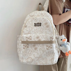 LIZAKOSHT  -  Japanese Original Graffiti High-capacity Backpack Women Preppy School Backpack for Students Casual All Match Niche Travel Bag