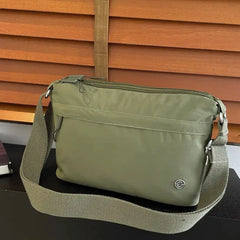 LIZAKOSHT  -  Waterproof Canvas Nylon Crossbody Bag Lightweight Faionable Mom Bag Leisure Walking oulder Bag Zipper Closure Soft Ox...