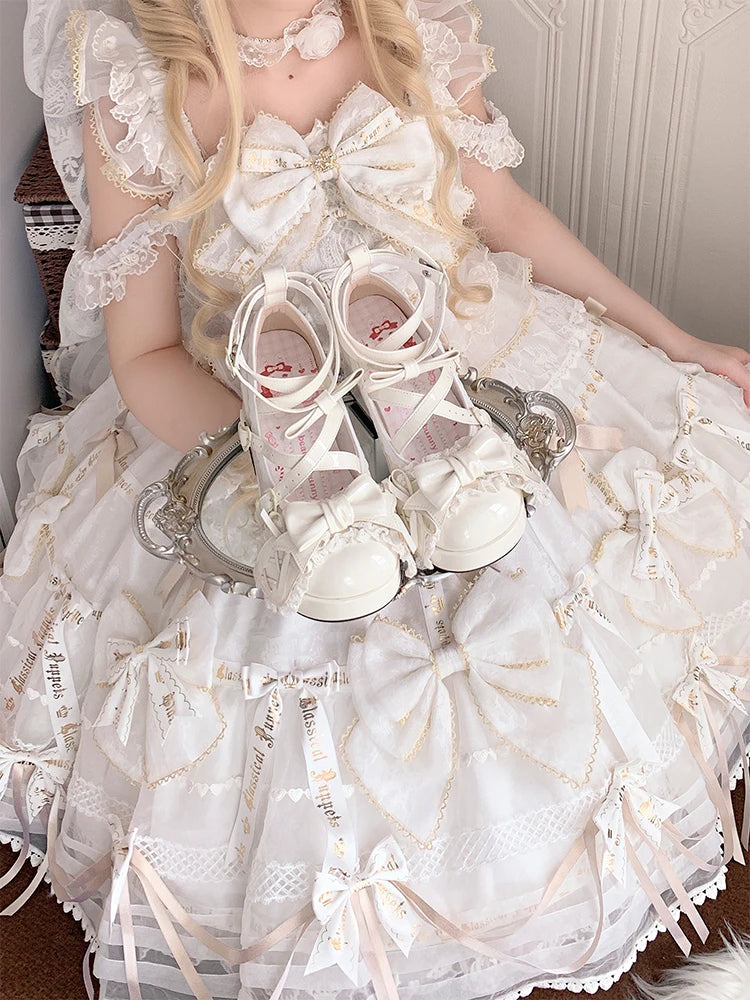 LIZAKOSHT  -  Middle Heel Drooping Ear Rabbit Lolita High Heels Sweet Japanese Round Toe Lolita Shoes Cute Girl Tea Party Single Shoes