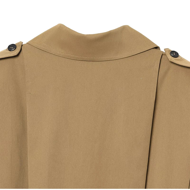 LIZAKOSHT  -  Lapel Single Breasted Loose Windbreaker Women Solid Oversized Jackets 2025 New Fashion Casual Autumn Chic High Street Outerwear