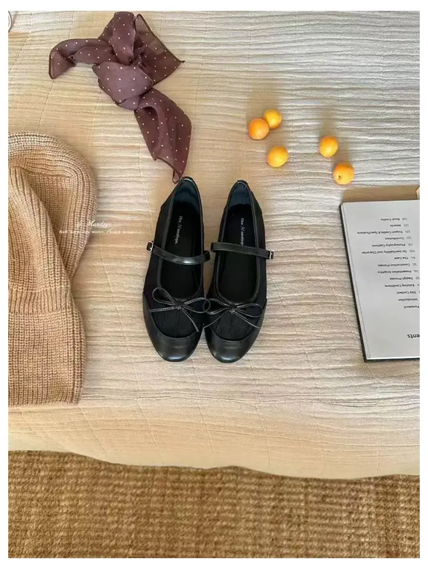 LIZAKOSHT  -  Autumn Fashion Leopard Print Flats Shoes Women Ankle Strap Flats Square Toe Bow Knot Leisure Soft Comfort Female Mary Janes