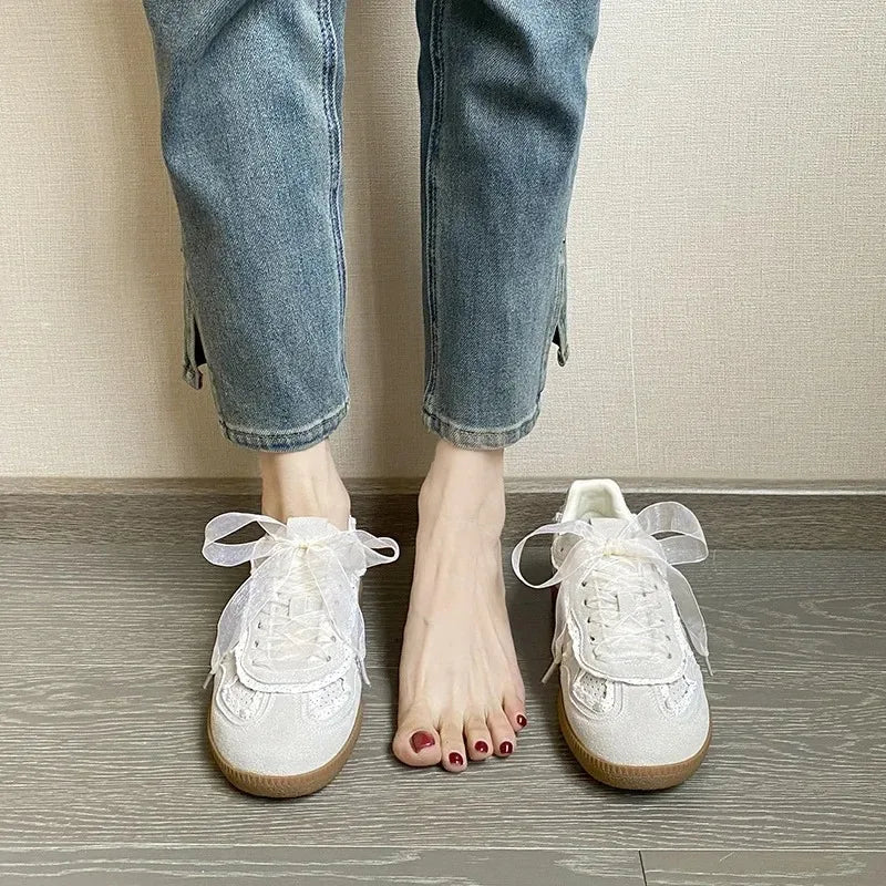 LIZAKOSHT  -  Korean Style Versatile Cute Dequn Shoes Women's New Small Popular Internet Celebrity Casual Sports Flat Shoes Lightweight