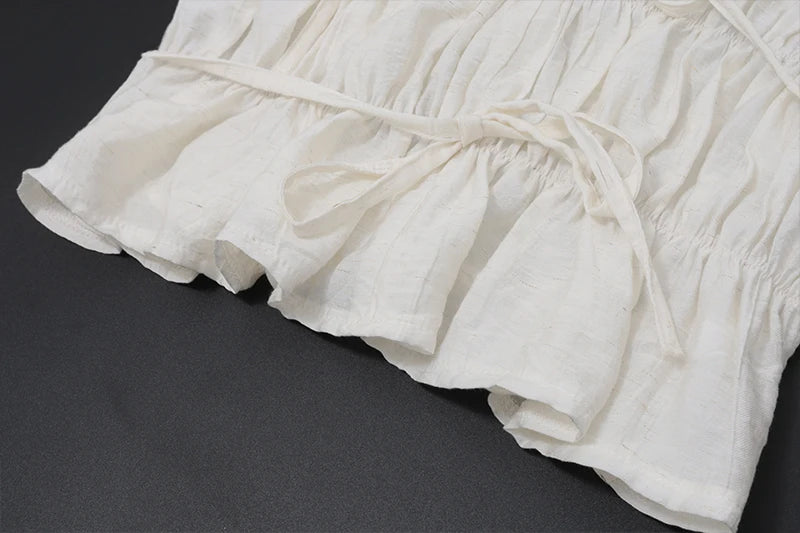 LIZAKOSHT  -  Solid Color Ruched Bandage V-neck Spaghetti Strap Tops and Wide Leg Long Pant Y2K Summer Casual New Women 2 Piece Sets