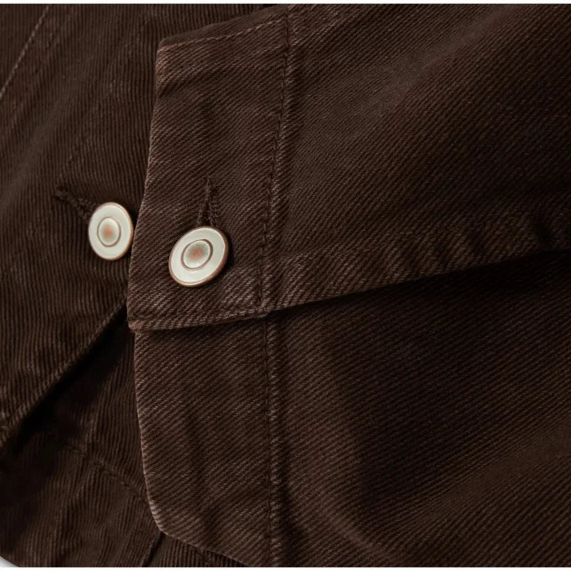 LIZAKOSHT  -  Solid Color Denim Jacket Pants Woman Set Lapel Waist Cinched Jackets Lace Up High Waist Trousers Casual Street Women's New Suits