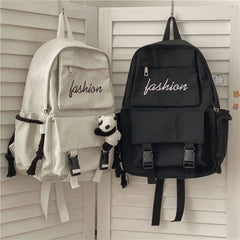 LIZAKOSHT  -  Large Capaci Bapa for Boys And Girls Elementary School High School Students Bla Casual Simple Sle Double oulder Bag