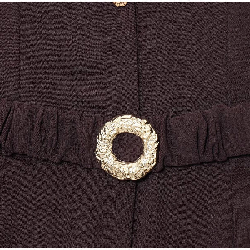 LIZAKOSHT  -  Elegant Single-Breasted Belt Sling Dress Women Fashion Sleeveless Waist-Cinching Pleated Robe 2025 Female Office New Dresses