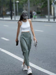 LIZAKOSHT  -  Women Long Denim Skirt Y2k Emo 2000s Clothes Skirt Harajuku Korean 90s Fashion Vintage Gradient A-line Jean Skirt Grunge Clothes