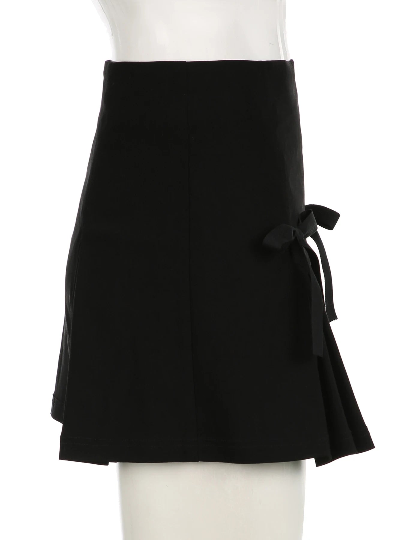 LIZAKOSHT  -  Sweet Basic Bow A-Line Pleated Skirt Preppy Style Casual Slim Mid-Waisted Mini Skirts Women Summer Fashion Streetwear