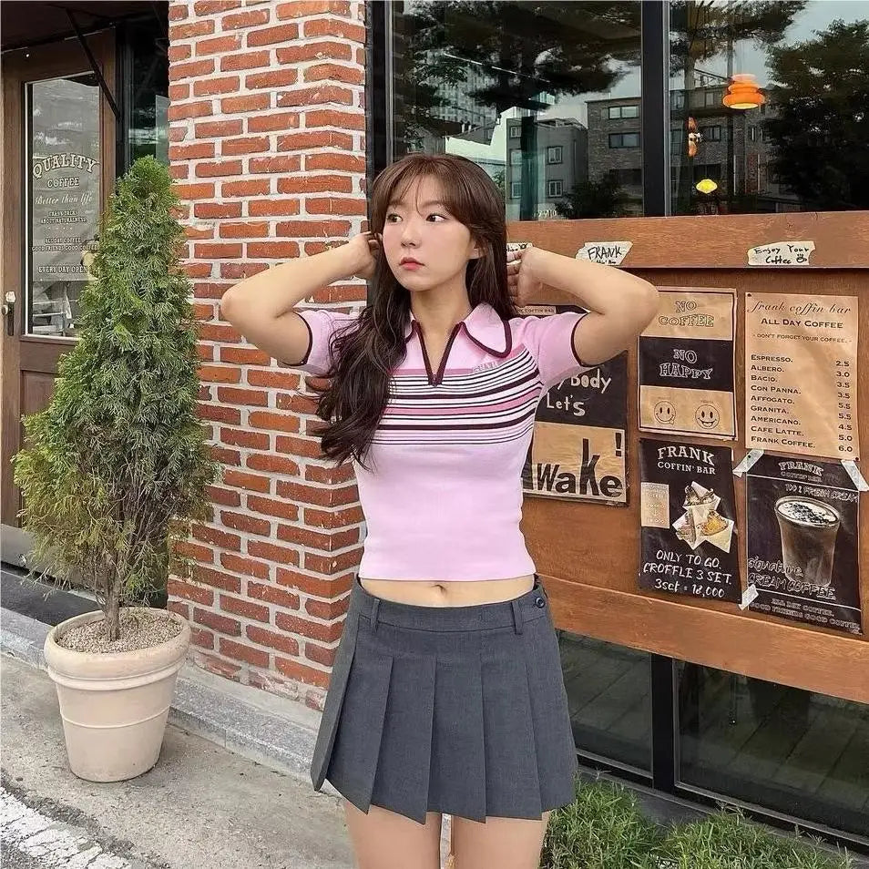 LIZAKOSHT  -  Mini skirts y2k clothes korean style skirts for women cute mini skirt pleated micro skirt high waisted khaki skirt with shorts
