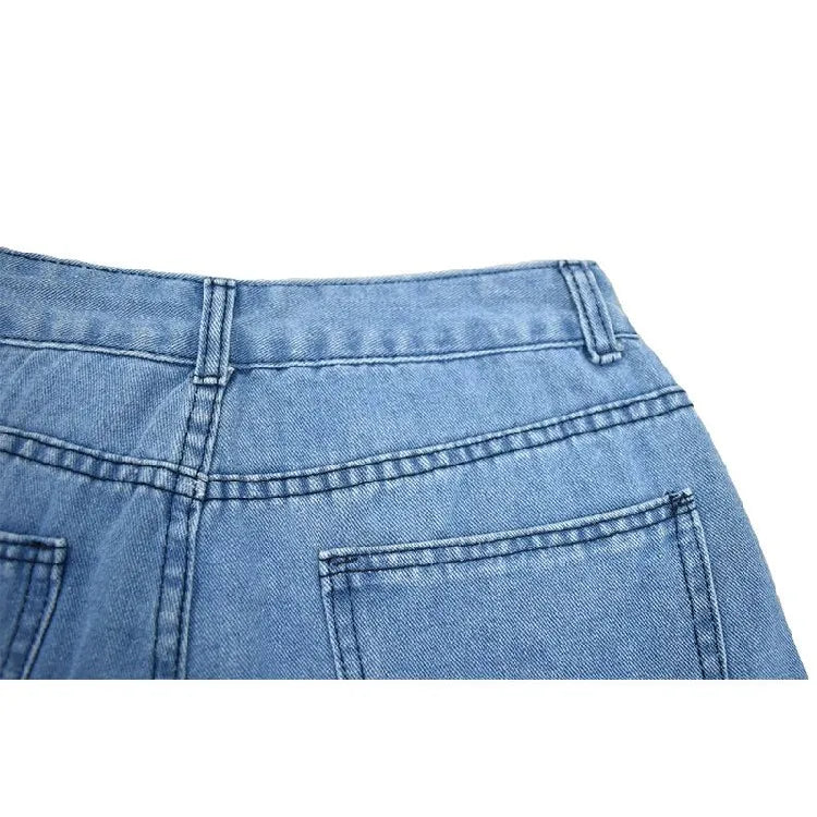 LIZAKOSHT  -  High Waist Flared Jeans Women's Casual Long Trousers Street Sle Denim Flared Pants Summer Collection Wide Leg Trousers