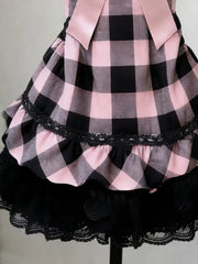 LIZAKOSHT  -  Sexy Dresses Slim Vintage Y2k 2000s Backless Plaid Punk Sling Dress Goth Summer Short Skirt Bow Woman Clothes Hot Girl Emo Chic