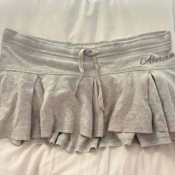 LIZAKOSHT  -  Low Waist Casual Fashion Skirt  Color Street Style Polyester Fiber Short Pants Slim Fit Regular Thickness Summer Season