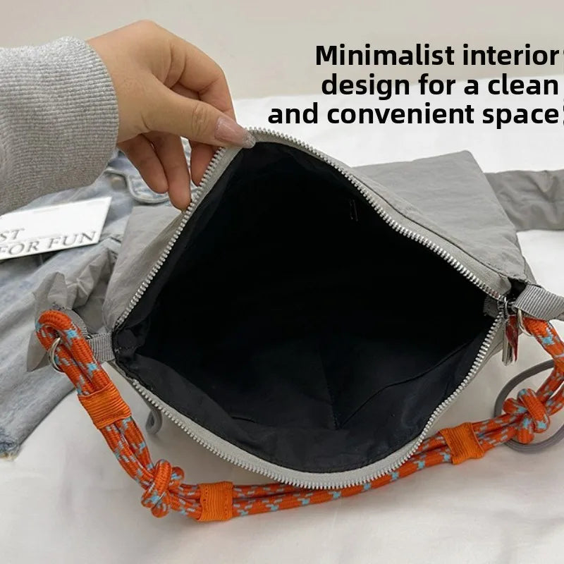 LIZAKOSHT  -  New Fashion Winter Comfortable and Versatile Texture Hobo Bag Cotton Puff Leisure Shoulder Bag Wrinkled Commuting Crossbody Bag