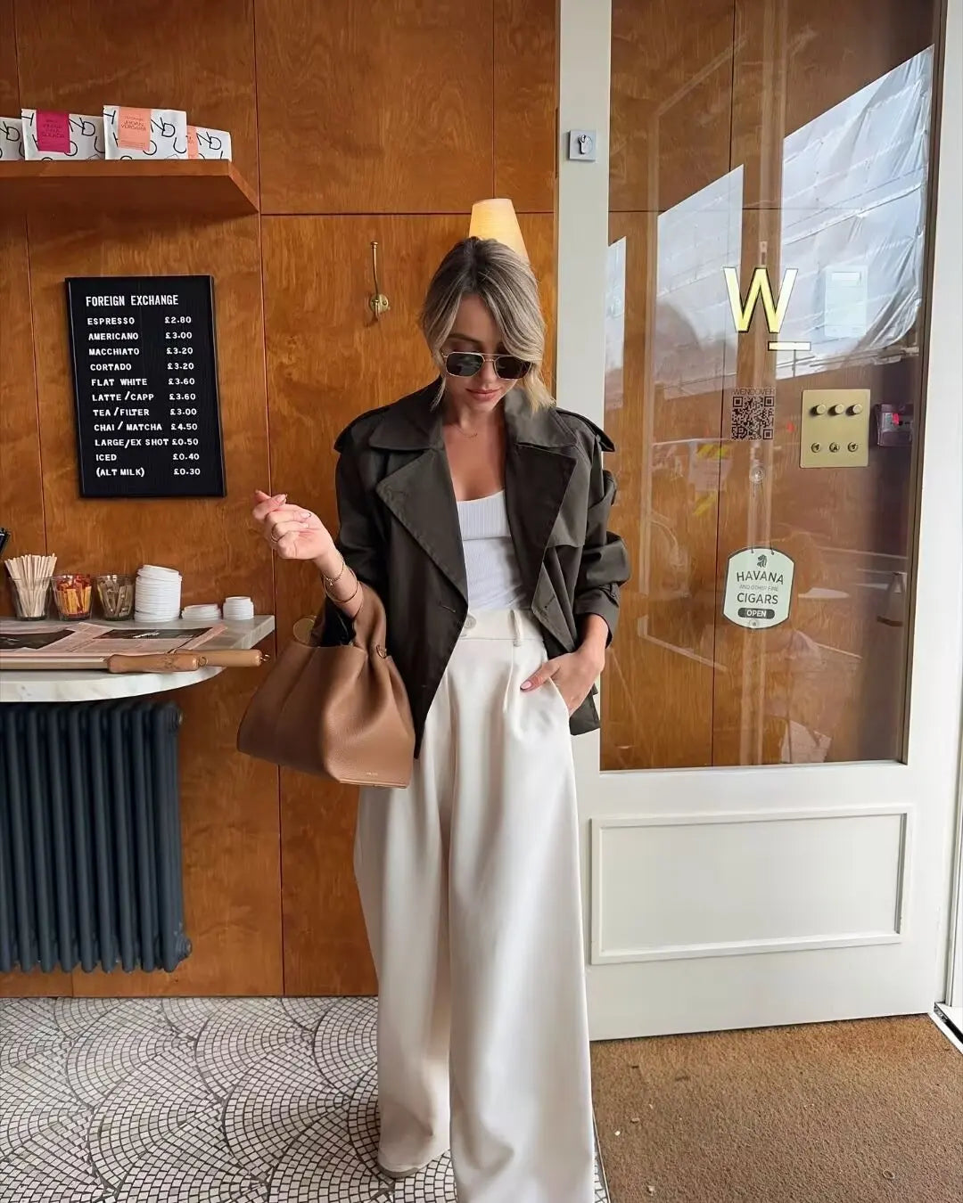 LIZAKOSHT  -  Short Women's Windbreaker Coat Chic Double-breasted Long Sleeve New Outerwear Lady Streetwear Windbreaker Jackets