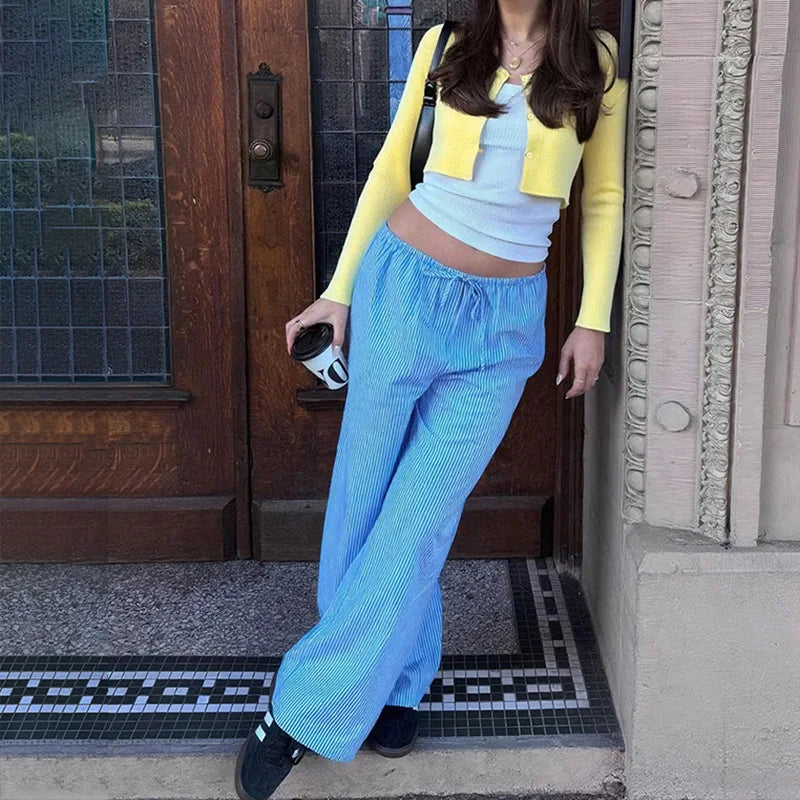 LIZAKOSHT  -  Elegant Women's Clothing 2025 Knitted Ribbed Early Autumn Long-sleeved Buttons Cardigan Cropped Cardigan Tops Outerwear