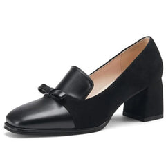 LIZAKOSHT  -  Casual Heels Shoes Lace-Up Sexy Pump Slip On Shallow Mouth Square Toe Chunky Sandals Clogs for Women Comfortable Gold Crossdress