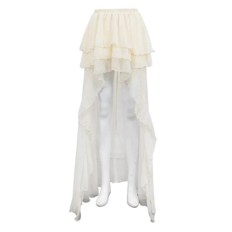 LIZAKOSHT  -  Casual fashion irregular hem skirt women's clothing spring and autumn temperament elastic waist a-word skirt