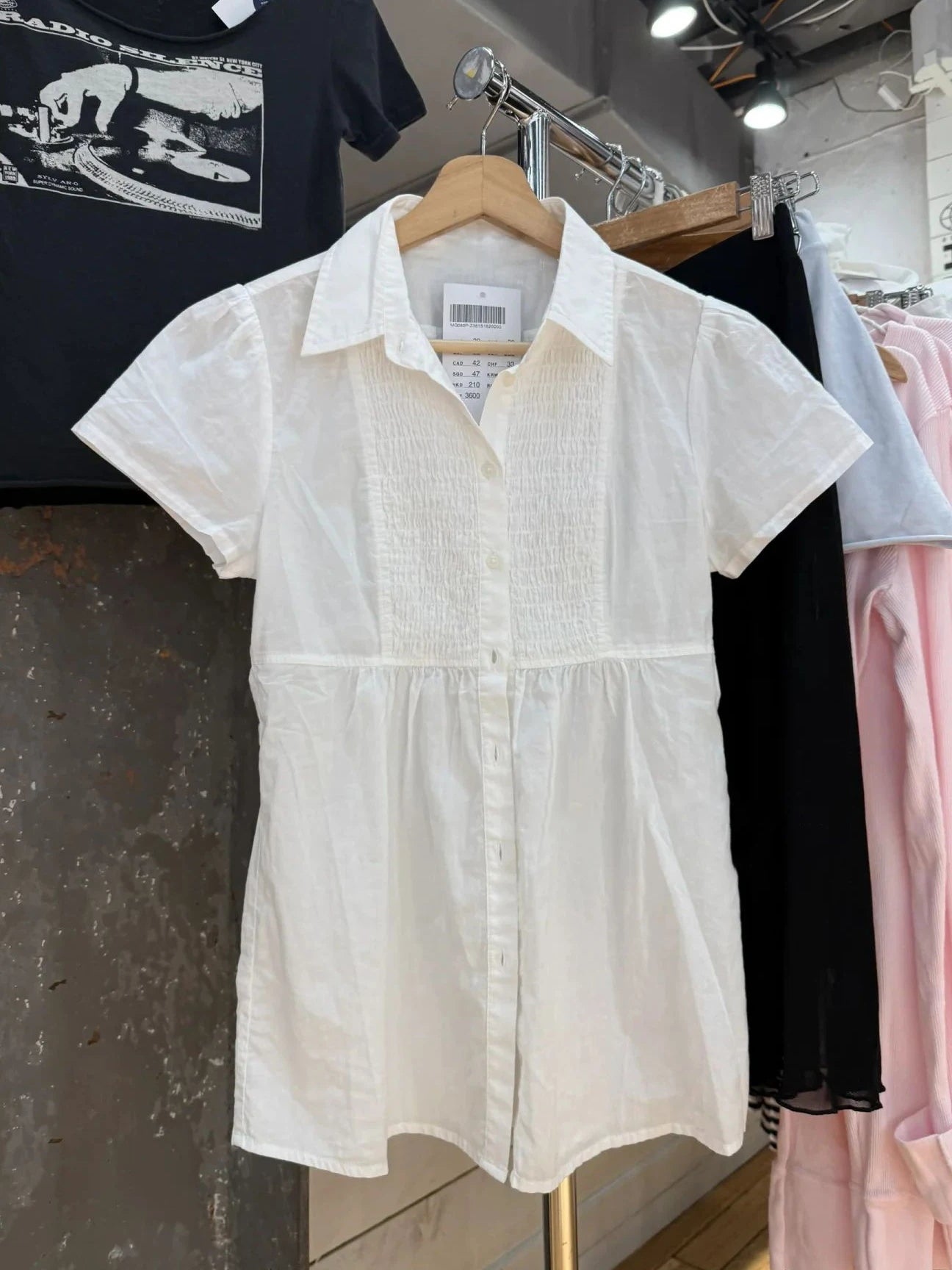 LIZAKOSHT  -  White Folds Patchwork Slim T-shirt Blouse Woman Turn Down Collar Single Breasted Thin Shirt Summer New Sweet Cotton Tee Tops Y2k