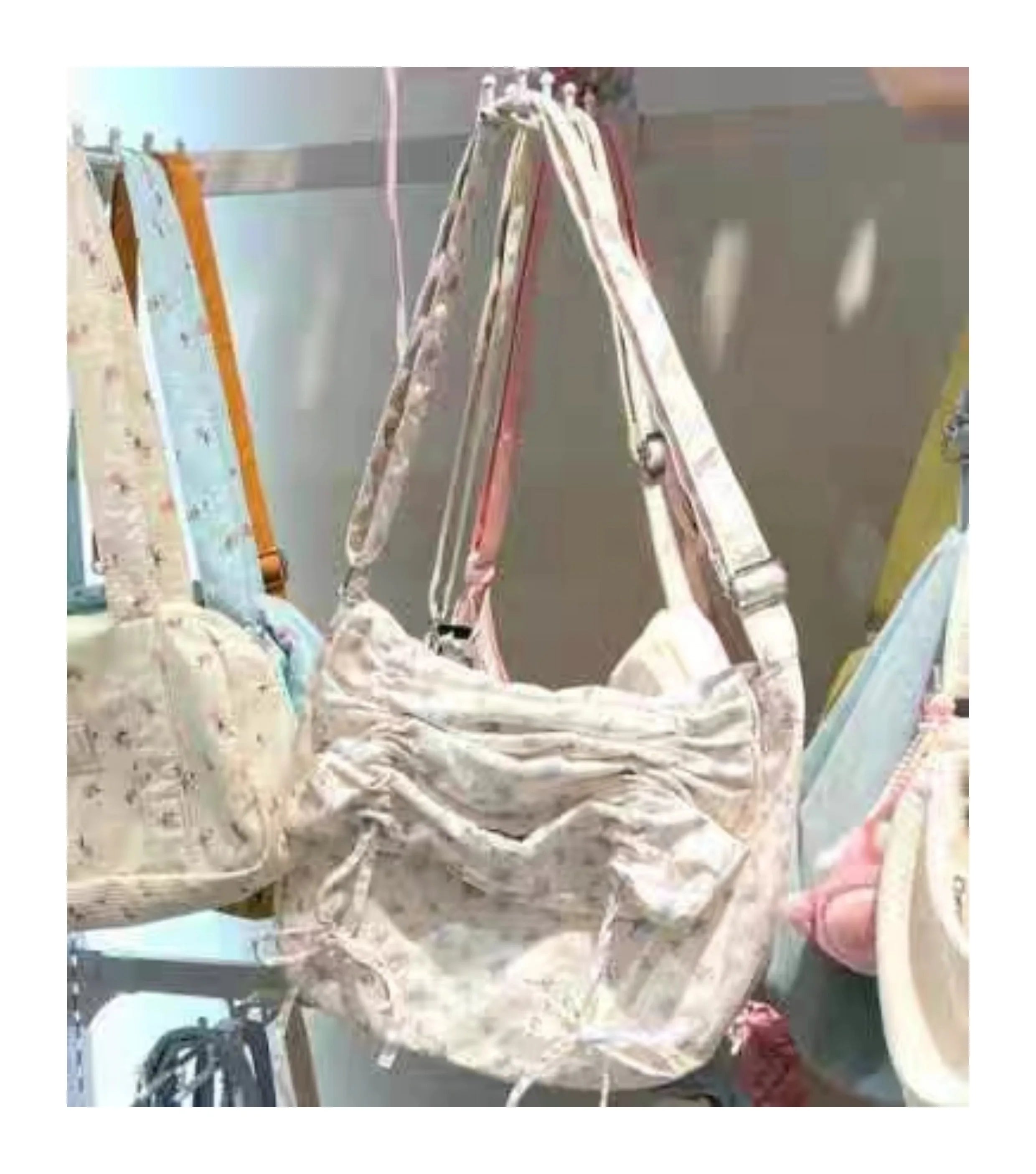 LIZAKOSHT  -  New Sweet Pleated Crossbody Bag Korean Niche Design Floral Large Capacity Girl Canvas Bags