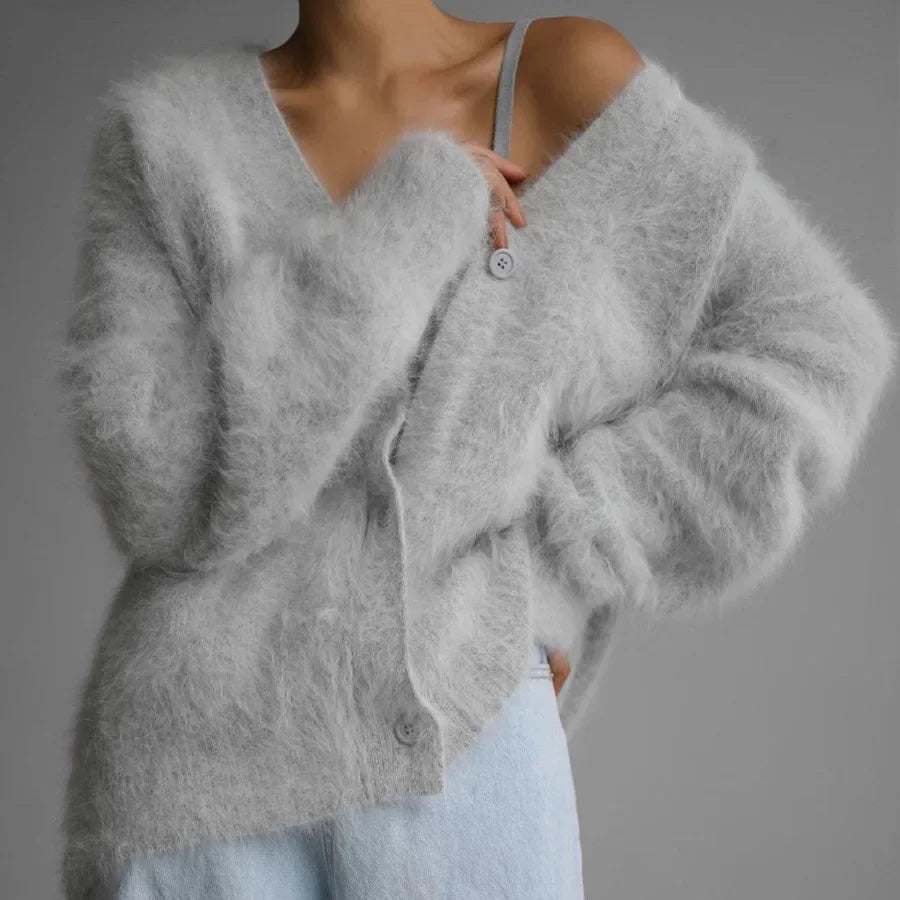 LIZAKOSHT  -  Knit Cardigan Sweater for Women Fashion Casual Single-breasted Long Sleeve Top 2025 Autumn Winter Women's Sweater Korean Style