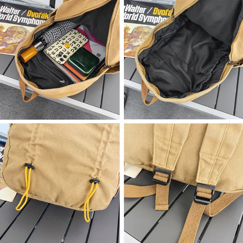 LIZAKOSHT  -  New Vintage Canvas Backpack Schoolbag for Teenage Girls Boys Mochila Woman Man Rucksack High Quality