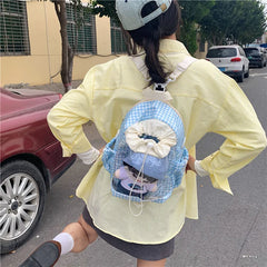 LIZAKOSHT  -  Korean Style Jelly Crossbody Bags Casual and Versatile Fashion Backpacks Large Capacity for School Students Texture Ita Bag