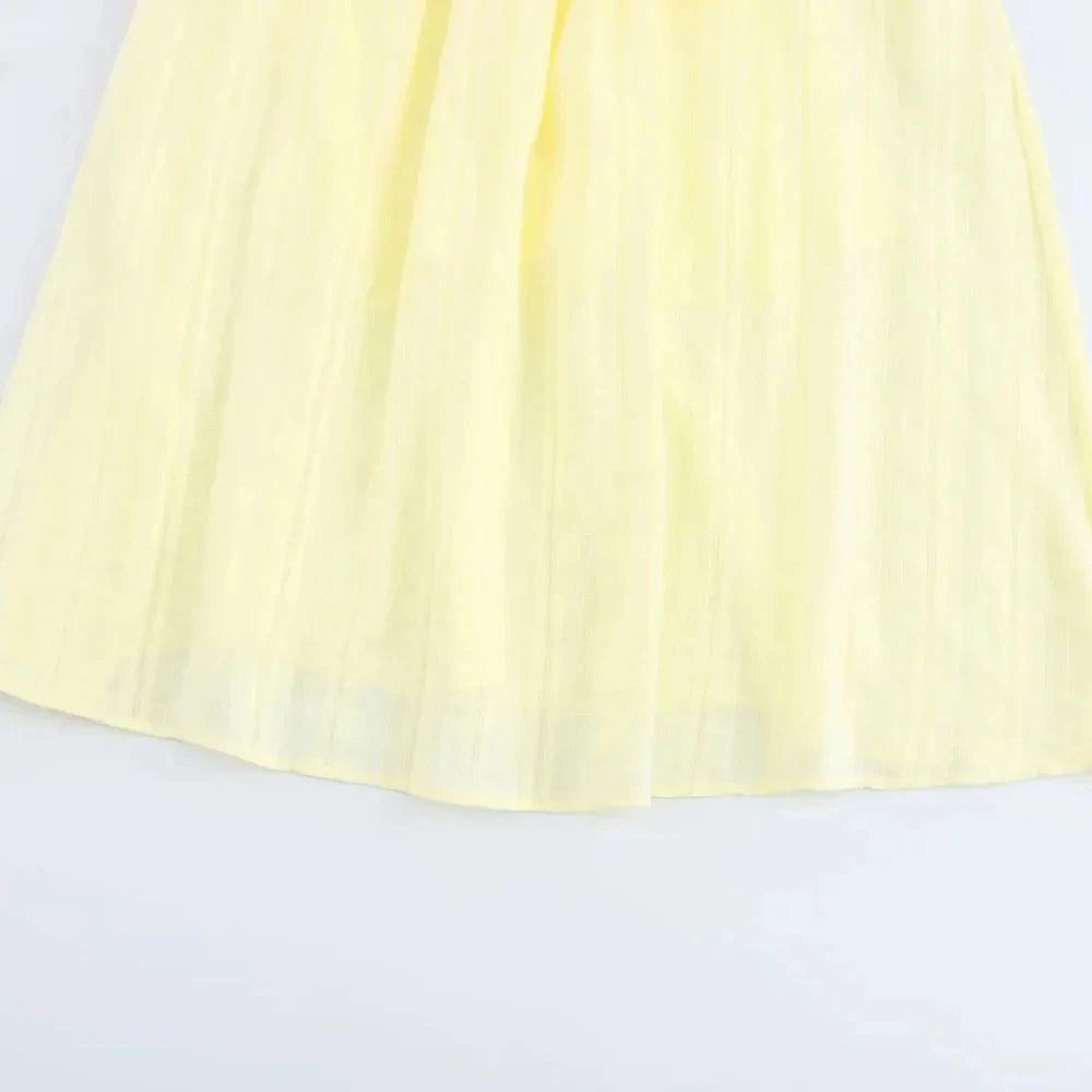 LIZAKOSHT  -  Elegant Long Dress For Women Lace Up Sleeveless Square Neck Dresses 2025 New Summer Chic Casual Simple Vacation Beach Midi Dress