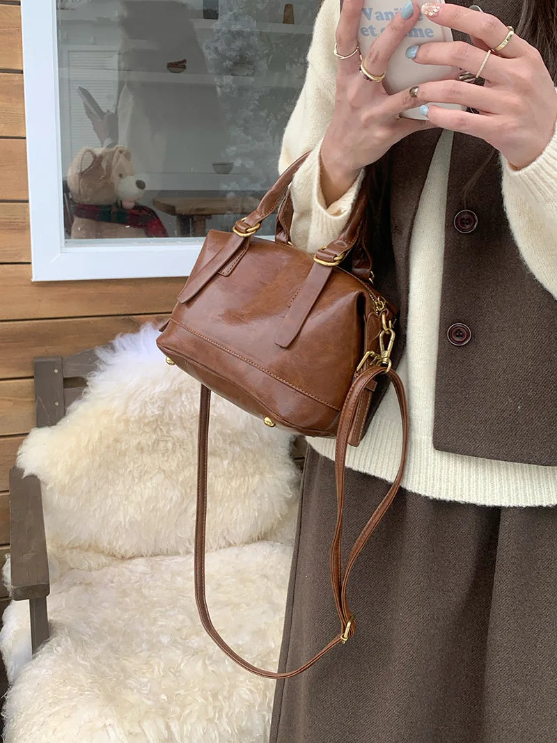 LIZAKOSHT  -  Vintage Ladies Messenger Bag New Handbags for Women shoulder bags PU Leather Luxury Square Bag small totes bolsos