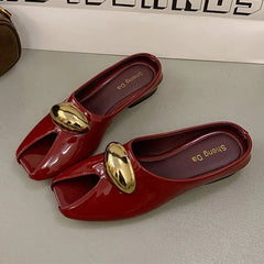 LIZAKOSHT  -  Summer Women Flats Slippers Classic Casual Mules Shoes Designer Fashion Sandals 2025 Brand Slides Walking Home Mujer Zapatillas