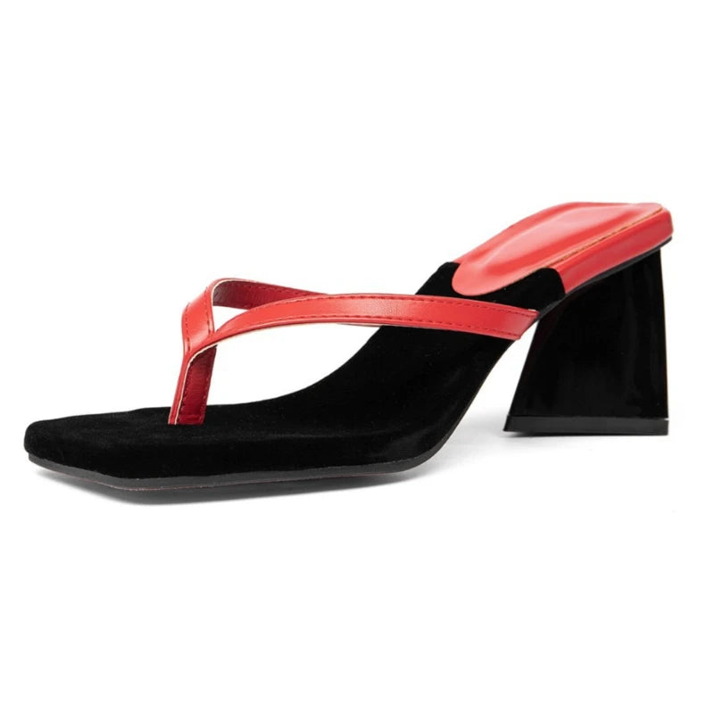 LIZAKOSHT  -  New Fashion Women Flip Flops Strange Heel Concise Slippers Heels for Women Open Toe Comfort Casual Beach Sandals Women