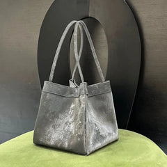 LIZAKOSHT  -  Aesthetic Silver Womens Handbag 2024 New Fashion Chinese Style Bucket Bags Small Advanced Vintage Female Crossbody Bag