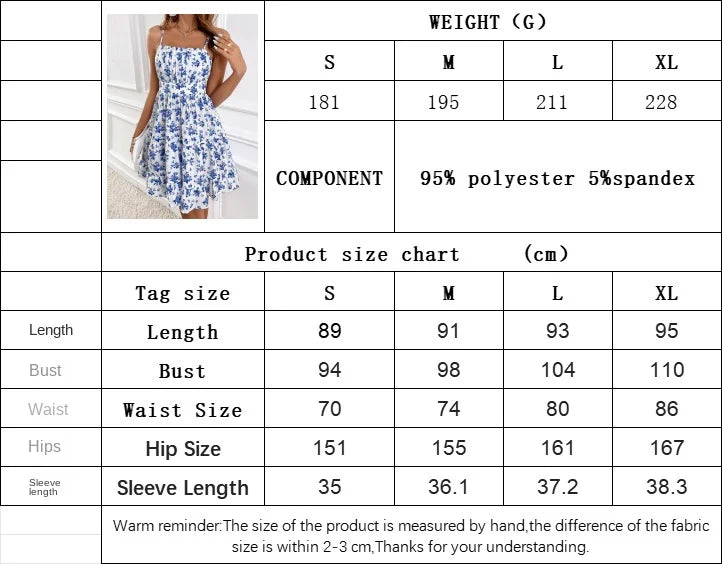 LIZAKOSHT  -  Women's Sexy Waist-hugging and Slimming Hot Floral Sleeveless Suspender Dress
