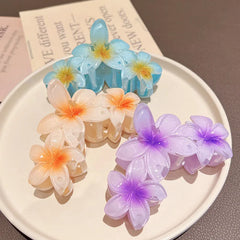 LIZAKOSHT  -  Fashion Gradient Egg Flower Hair Claws Clip Women Girls Sweet Acrylic Hairpins Summer Beach Hawaiian Headwear Hair Accessories