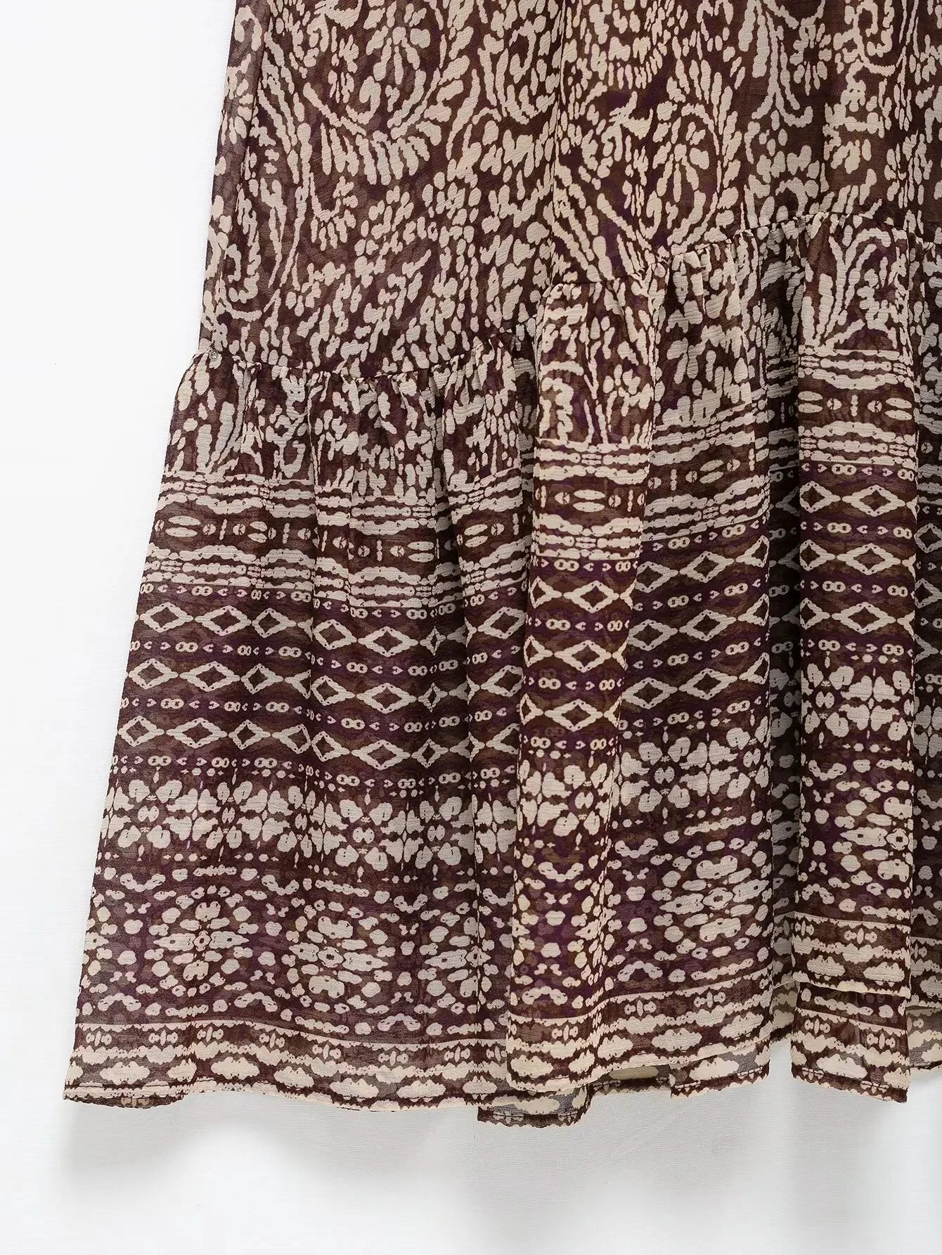 LIZAKOSHT  -  Floral Print Long Dress Women 2025 New Summer Elegant Loose V-neck Lace Up Midi Dresses Vintage Chic Boho Casual Party Dresses