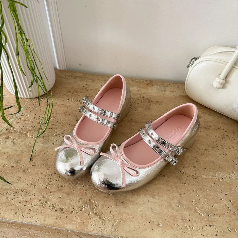 LIZAKOSHT  -  Lolita Style Sweet Low Heel Women Mary Jane Shoes Designer Buckle Strap Pumps Ladies Eelgant Floral Print Dress Leather Shoes