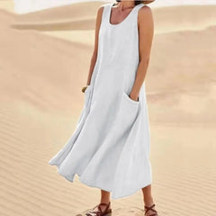 LIZAKOSHT  -  Women Clothing Streetwear Vestido De Festa Vintage Summer Dress for Women Long Dress Loose Fashion Clothes Casual Elegant