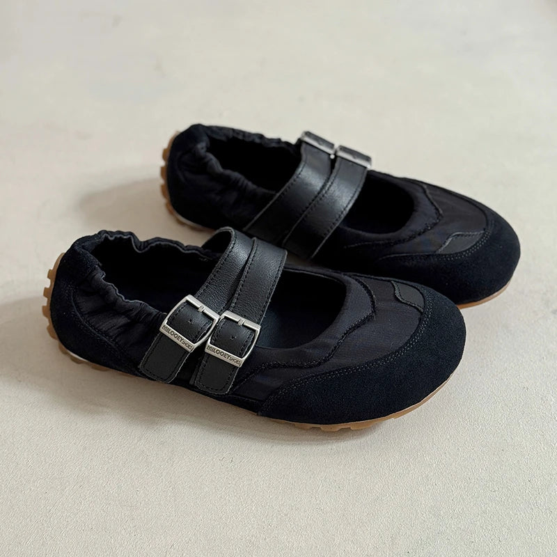 LIZAKOSHT  -  Autumn New Ballet Sports Mary Jane Retro Shoes for Women Design Sense Single Shoes for Women