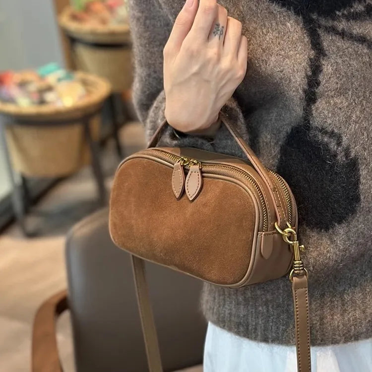 LIZAKOSHT  -  Vintage Shoulder Bag for Women Faux Suede Leather Female Handbags small ladies messenger Crossbody Bags Sac A Main bolsos